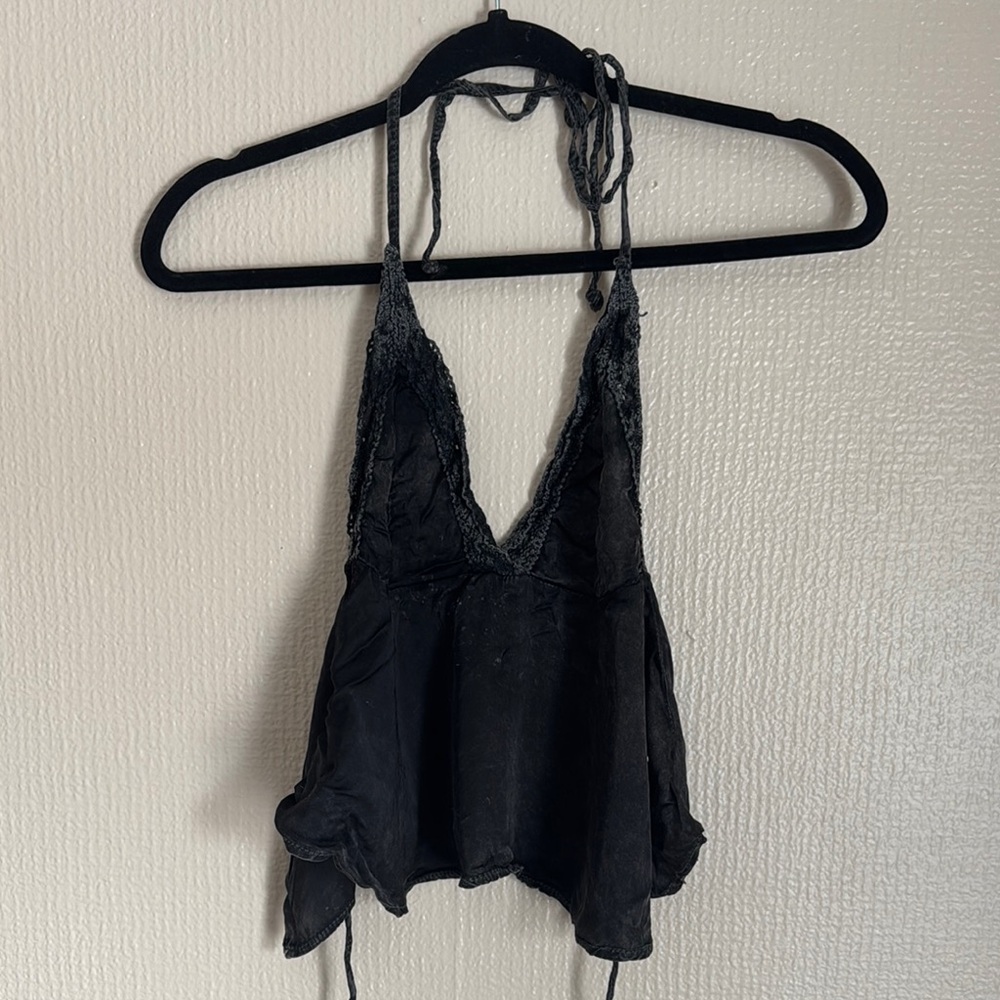 Elegant Black Halter Top